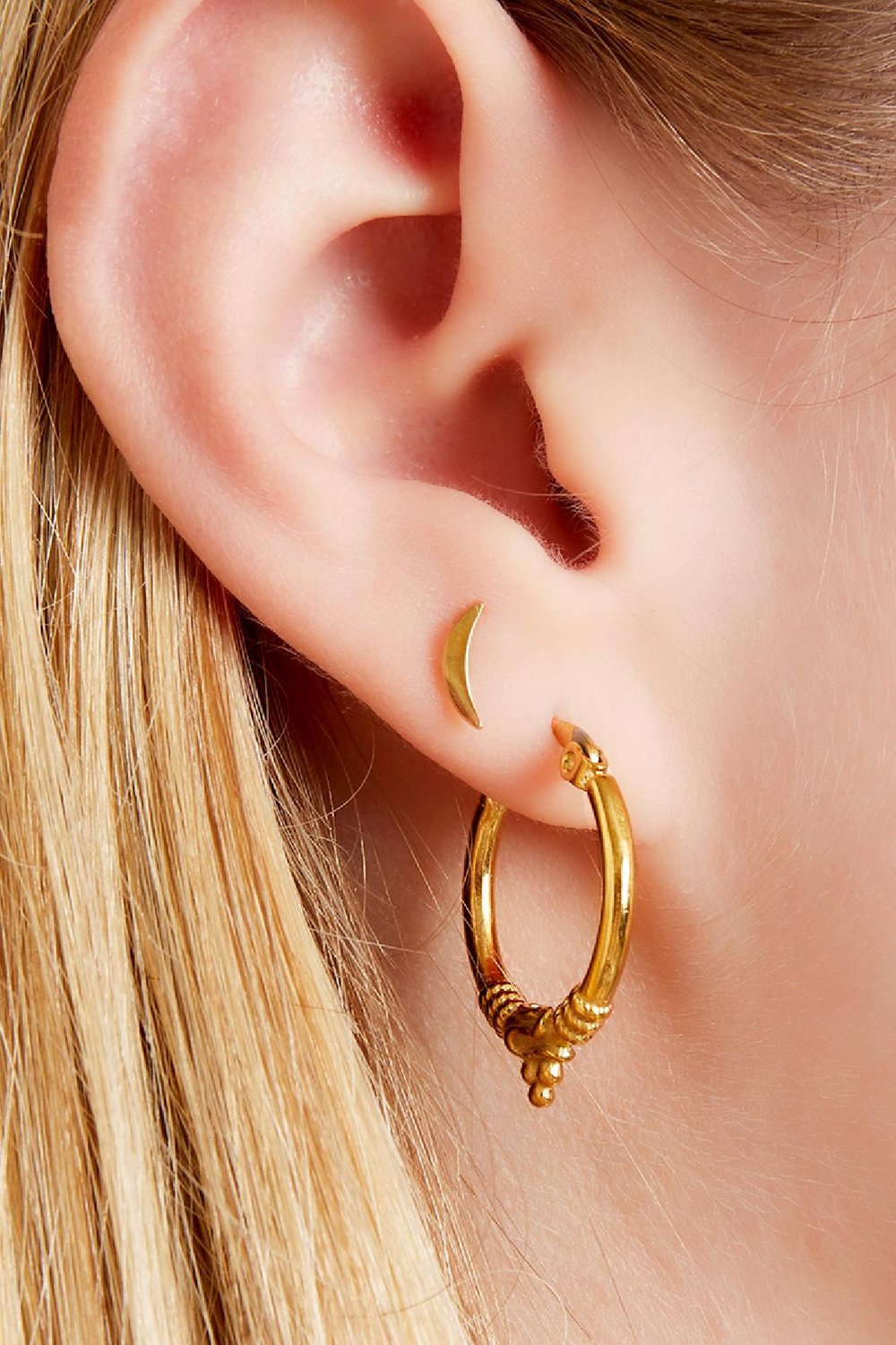 Roestvrij stalen oorbel Goud kleur Stainless Steel h5Afbeelding3